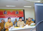 Pemda Kampar Ikuti Rakor Pengendalian Inflasi Daerah Bersama Mendagri