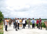 Pj Bupati Hambali Dampingi Pj Gubri Tinjau Pembangunan Jalan Jembatan salo