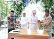 Pj Bupati Hambali bersama Istri Hadiri Prosesi Akad Nikah Furqon dan Sella Felina