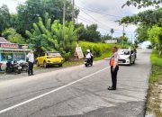 Dishub Kampar Turunkan Personil Pengamanan Lalu Lintas Simulasi Pemungutan dan Perhitungan Suara di KPU Kampar