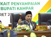 Rapat Paripurna Penyampaian Visi Misi Bupati dan Wabup Kampar, Katua DPRD Taridi Nyatakan Siap Dukung Program