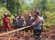 Kapolres Kampar Langsung Tangani Pemadaman Api Karhutla di Rimbo Panjang
