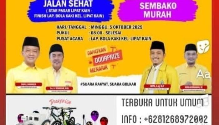 DPD Golkar Kampar Gelar Rangkaian Kegiatan HUT ke-61, Ajak Masyarakat Hidup Sehat dan Peduli Sesama
