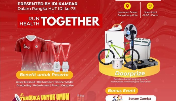 Ayo Ikuti! IDI Kampar Persembahkan Fun Run 5K, Ajak Masyarakat Hidup Sehat