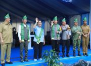 Bupati Kampar Dampingi Kapolri Resmikan Jembatan Merah Putih di Desa Gobah Kecamatan Tambang