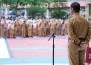 Bupati Kampar Pimpin Apel Gabungan, Sampaikan Amanat Terkait WFH