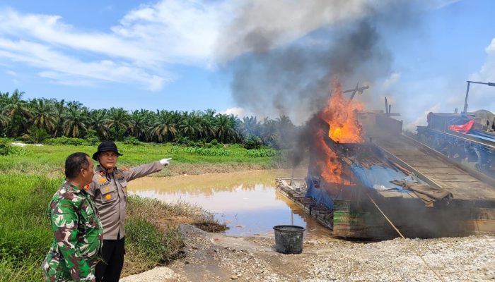 12 Rakit Dimusnahkan, Kolaborasi Polisi dan TNI Respon Laporan Warga soal PETI