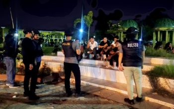 Kasat Samapta Beri Himbauan Humanis Untuk Jaga Keamanan Bangkinang