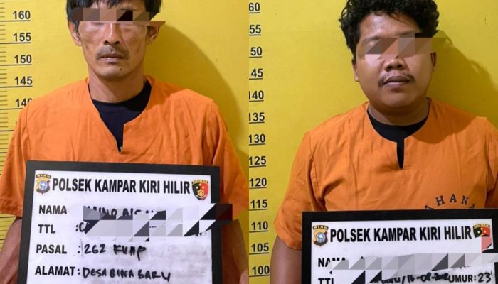 Karena Sakit Hati, Dua Pelaku Pengeroyokan Diringkus Polsek Kampar Kiri Hili