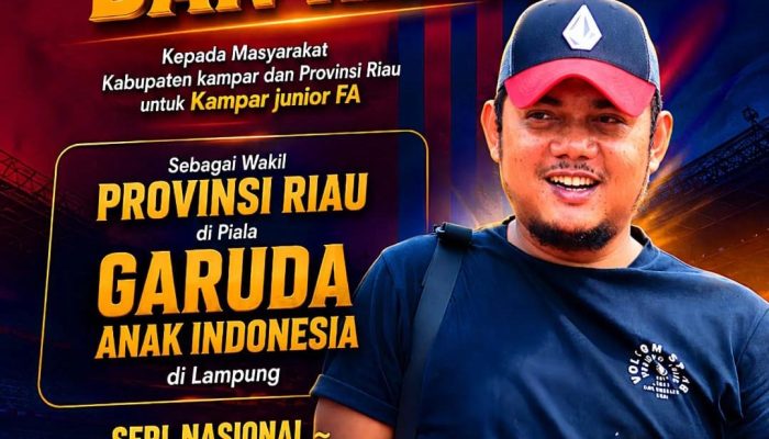 Kampar Junior FA Wakili Riau di Piala Garuda Anak Indonesia di Lampung Seni Nasional, Nofri : Terkait Biaya Selalu Jadi Kendala Kami