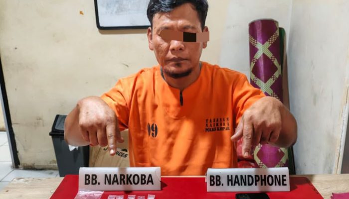Polsek Tapung Tangkap Pengedar Narkoba, Sita BB Sabu-sabu